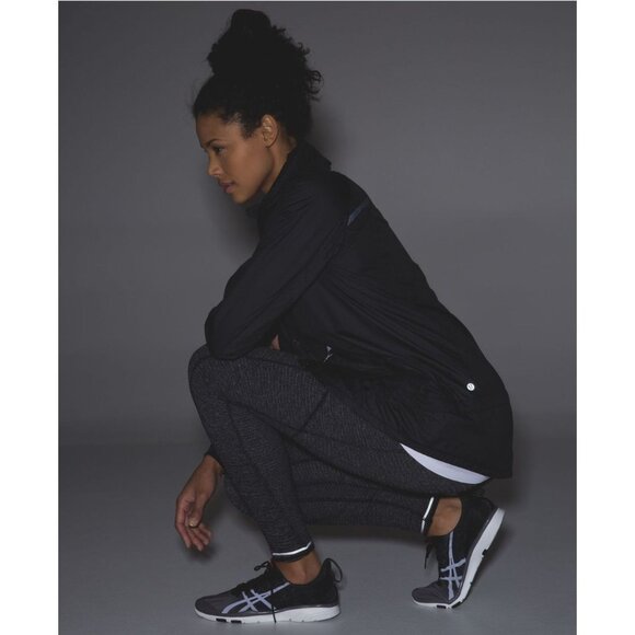 Lululemon Rulu Speed Tight Leggings Black Heathered Gray Size 4 EUC - Picture 3 of 15